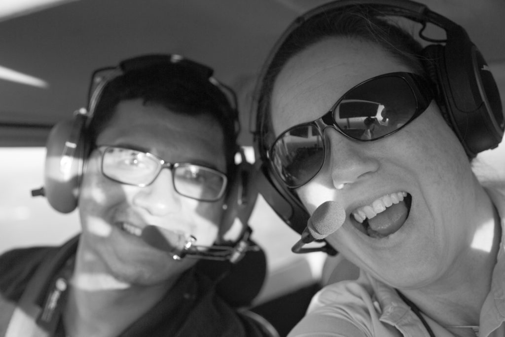 Erick Paradizo & Wendy Whittemore flying together on an Aerial Innovations Southeast photoshoot