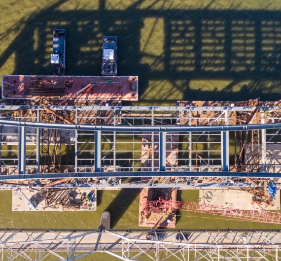 Aerial image of the Lake Barkley Construction Project